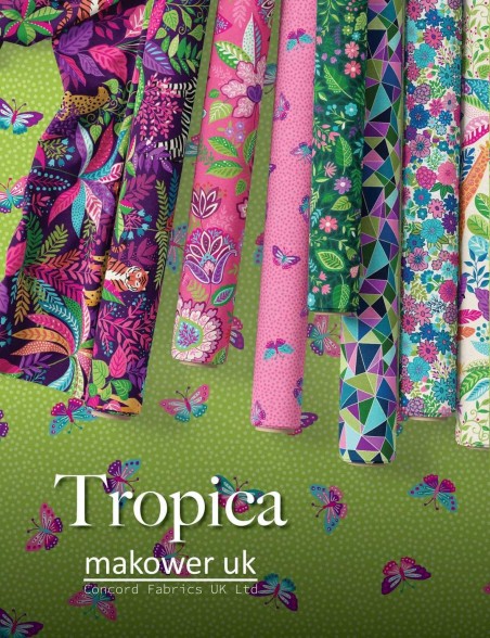 Fat Quarter Tropica Spot Makower UK – Coupon tissu coton patchwork