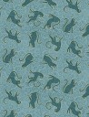 Tissu coton Chats Charmed Makower UK – chats stylisés métallisés