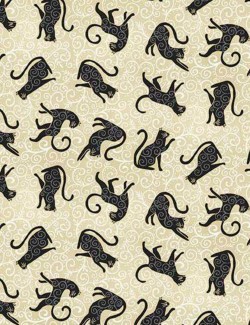 Fat quarter tissu coton patchwork Chats Charmed – Makower UK