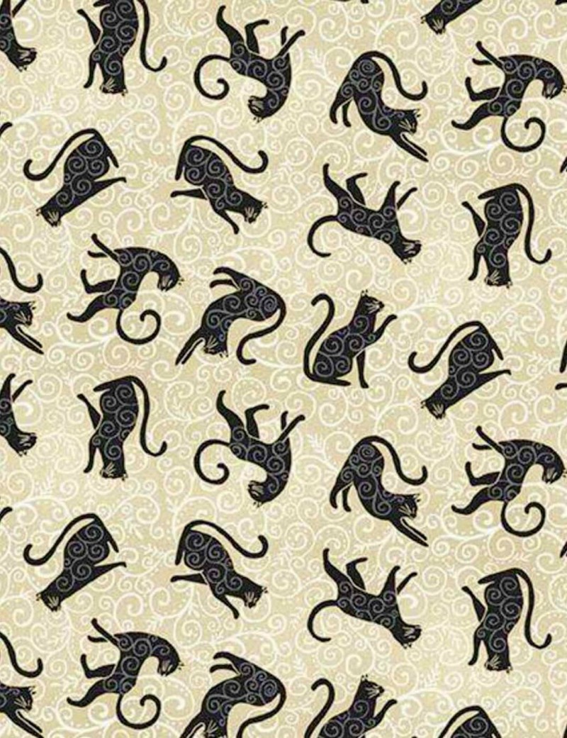 Fat quarter tissu coton patchwork Chats Charmed – Makower UK