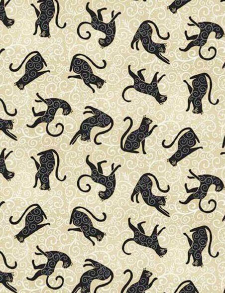 Fat quarter tissu coton patchwork Chats Charmed – Makower UK