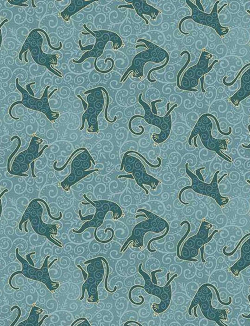 Fat quarter tissu coton patchwork Chats Charmed – Makower UK
