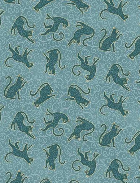 Fat quarter tissu coton patchwork Chats Charmed – Makower UK