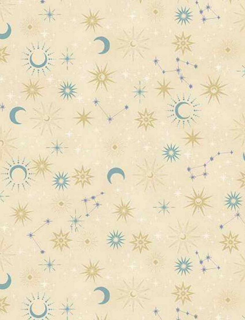 Fat Quarter tissu coton Astres et Constellations Charmed – Makower UK