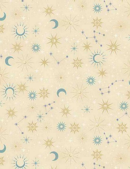 Fat Quarter tissu coton Astres et Constellations Charmed – Makower UK