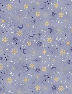 Fat Quarter tissu coton Astres et Constellations Charmed – Makower UK