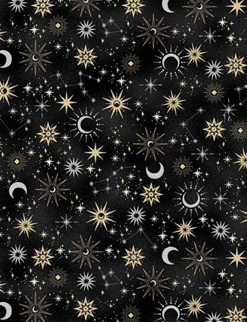 Fat Quarter tissu coton Astres et Constellations Charmed – Makower UK