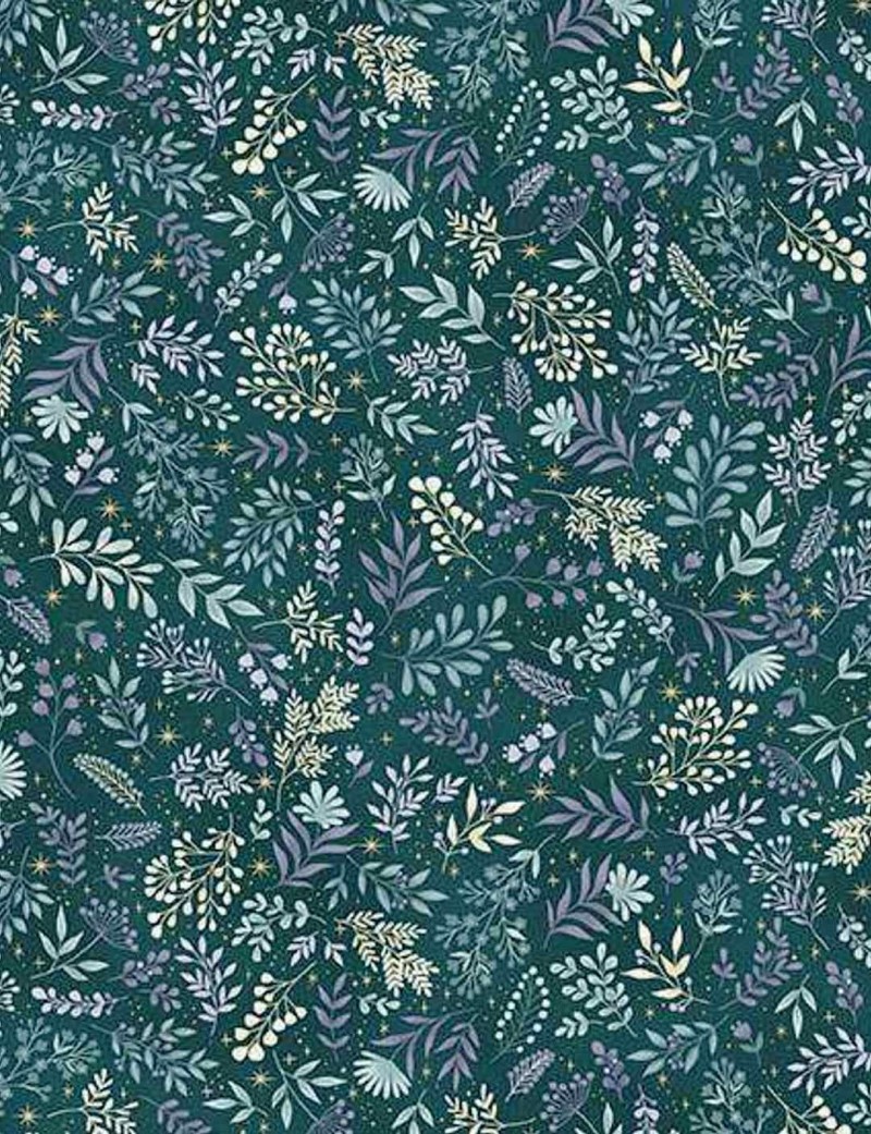 Fat Quarter tissu coton Feuillage délicat Charmed – Makower UK