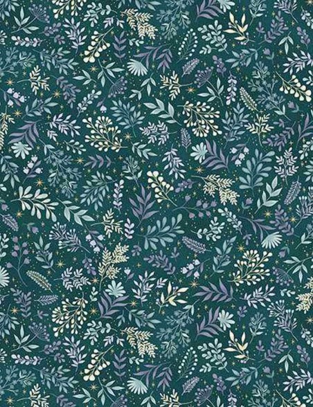 Fat Quarter tissu coton Feuillage délicat Charmed – Makower UK