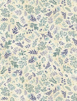 Fat Quarter tissu coton Feuillage délicat Charmed – Makower UK