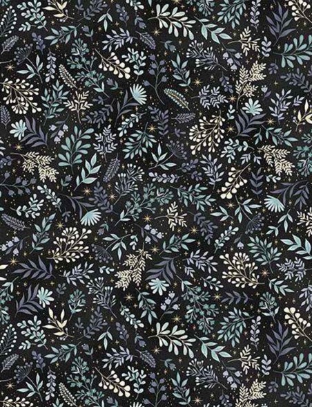 Fat Quarter tissu coton Feuillage délicat Charmed – Makower UK
