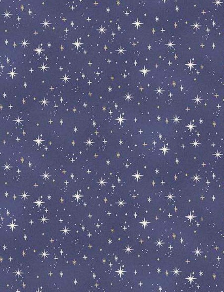 Fat Quarter tissu coton Étoiles scintillantes Charmed – Makower UK
