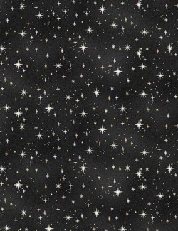 Fat Quarter tissu coton Étoiles scintillantes Charmed – Makower UK