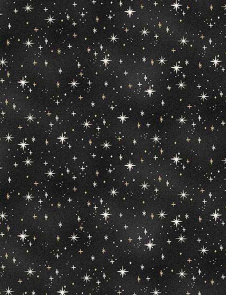 Fat Quarter tissu coton Étoiles scintillantes Charmed – Makower UK