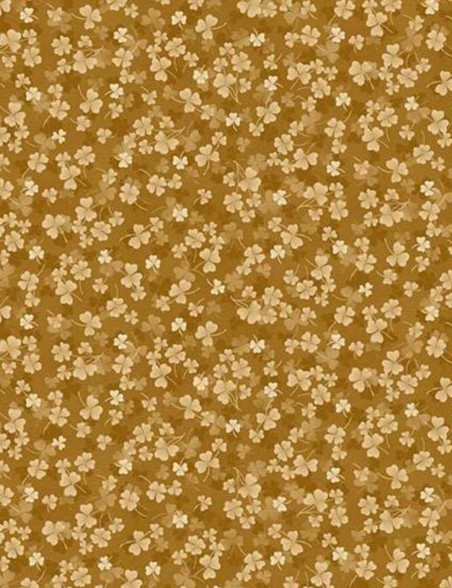 Tissu Kindred Trèfles – Vieux Rose et Ocre – Makower UK