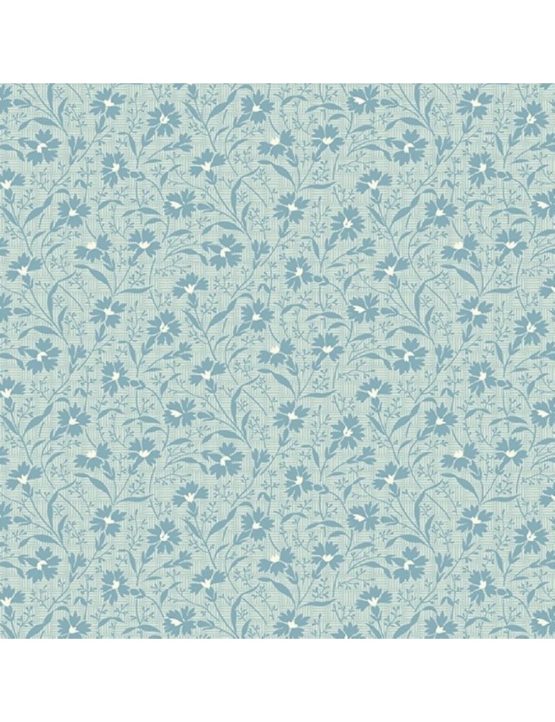 Tissu coton Perfect Union Bleu à motifs de Fleurs