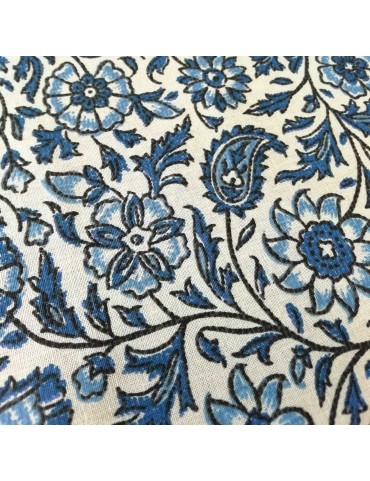 Tissu coton Sri Lanka Bleu