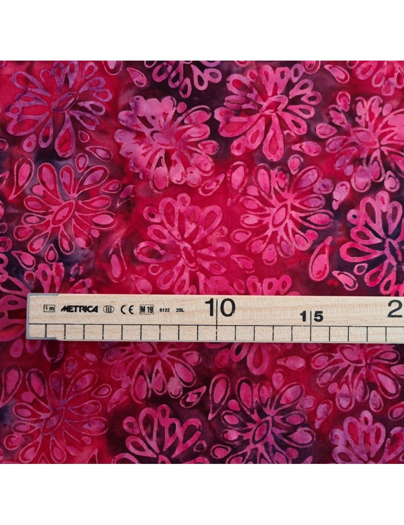 Tissu Batik imprimé Winter à motifs de Fleurs