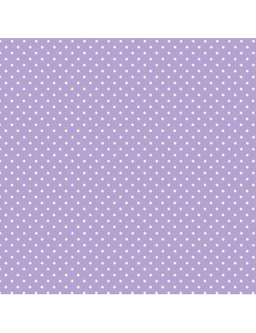 Fat Quarter Spot 24 Shades Violet Lilas d'Eau à motifs de Pois Blanc