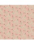 Tissu coton Little Sweetheart Rose à motifs de Fleurs des Champs Rouge sur Fond Quadrillé