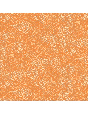Tissu coton Forest 2019 Orange et Blanc