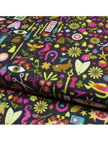 Fat Quarter Sunprints 2019 icones multicolores