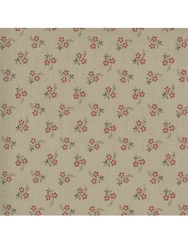 Tissu coton Jardin de fleurs à motifs de bouquets de fleurs et tiges