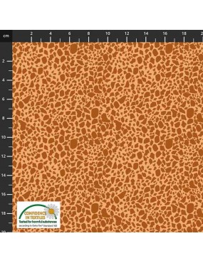 Tissu coton Cocos Wildlife à motifs de peau de girafe