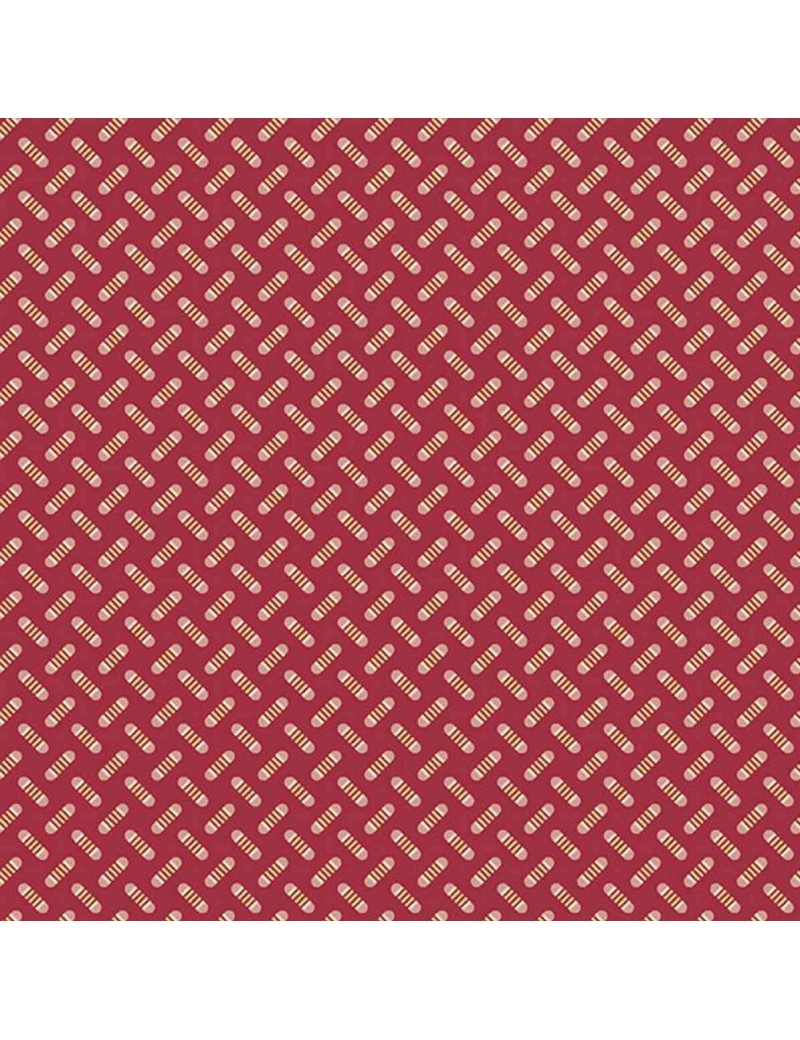Tissu coton Super Bloom à motifs Ovales Bordeaux d'Edyta Sitar