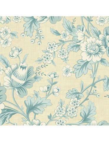 Fat quarter BlueBird d'Edyta Sitar à motifs de Fleurs de dahlia