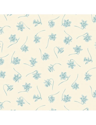 Fat quarter BlueBird d'Edyta Sitar à motifs jonquilles