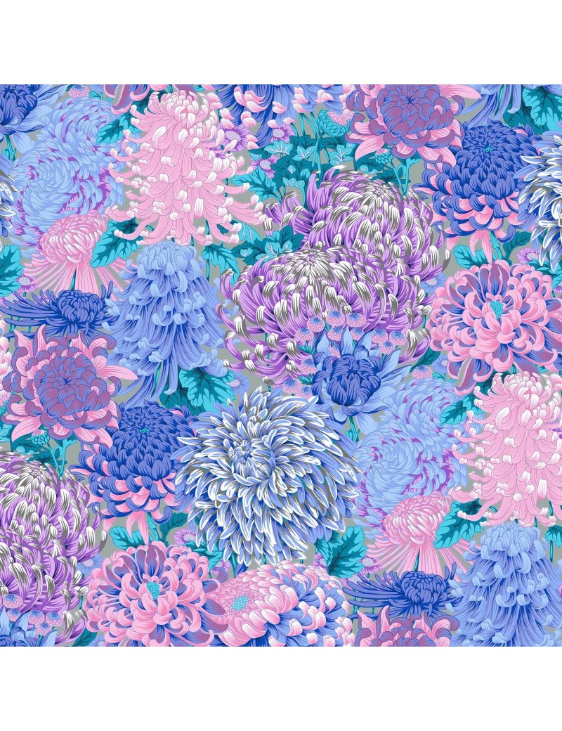 PWPJ107.GREY-Hokusais-Chrysanthemum