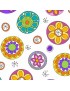 Tissu coton Hoot Hoot à motifs de fleurs stylisées