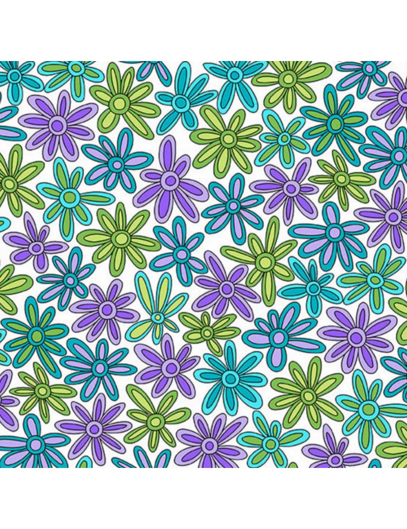Tissu fleurs Hoot Hoot A-9762-E
