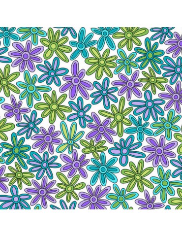 Tissu fleurs Hoot Hoot A-9762-E