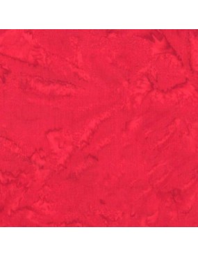 Tissu Batik marbré rouge Flame