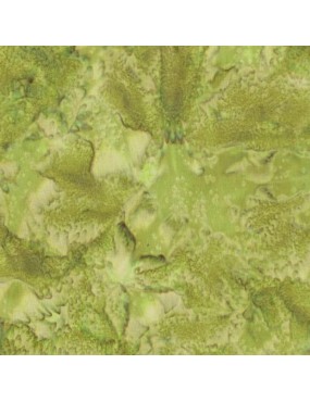 Tissu Batik marbré Vert Leaf