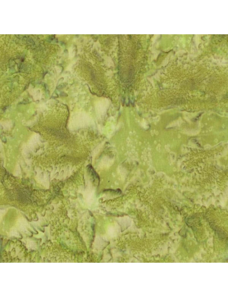 Fat quarter Batik marbré Vert Leaf