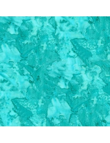 Fat quarter Batik marbré Bleu Spearmint
