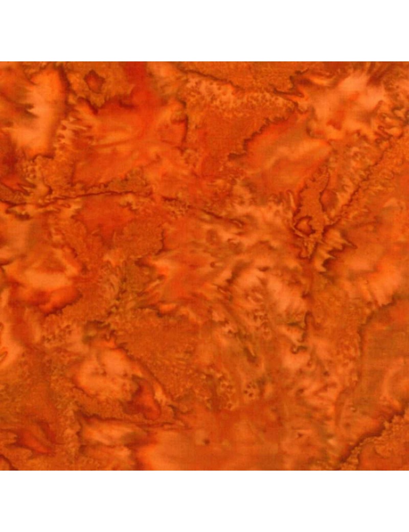 Tissu Batik marbré Orange Refried Beans