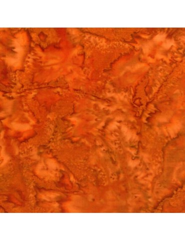 Tissu Batik marbré Orange Refried Beans