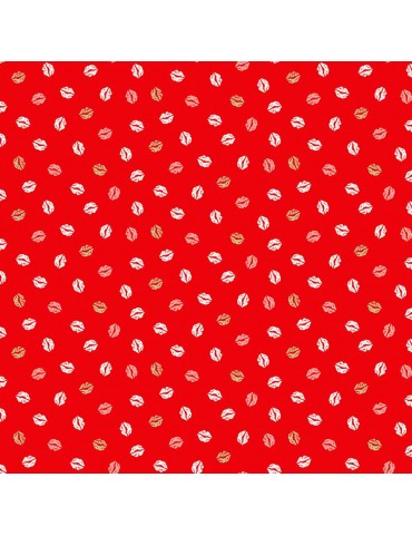 Tissu coton Pamper à motifs de bouches